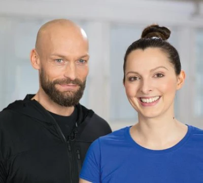 Trainer Sascha Fuchs und Anne Schumann
